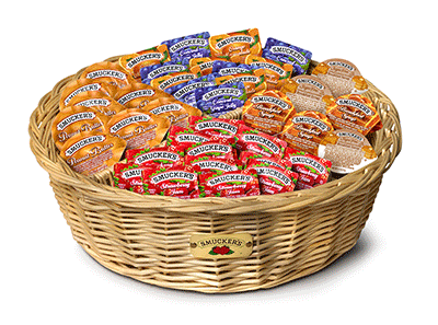 Smucker 4-Section Buffet Basket (2 Baskets/Case) 1