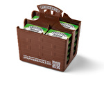 Smuckers Brown Basket-Weave Fun 4-Section Caddy (12 Caddies/Case)